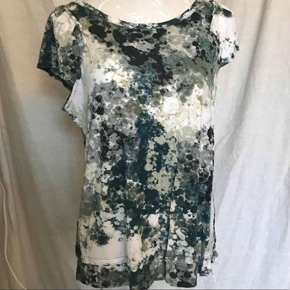 Vera Wang cap-sleeve blouse